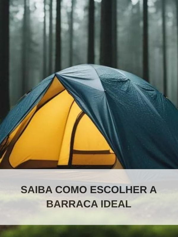 Barraca montada em meio às árvores de uma floresta.